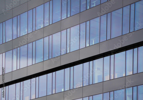 Architectural details of modern office building.