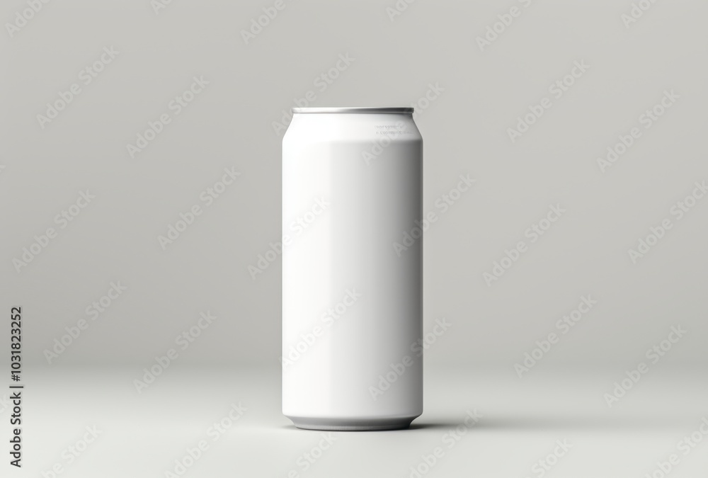 White aluminum beverage can mockup on white background White aluminum beverage can mockup on white background