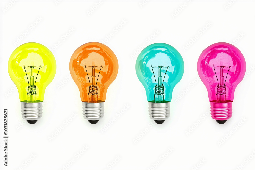 ideas isolated on white: Creative bright idea concept with light bulb symbolizing innovation and imagination, communication, ideas business ideas isolated on white: Creative bright idea concept with light bulb symbolizing innovation and imagination, communication, ideas business