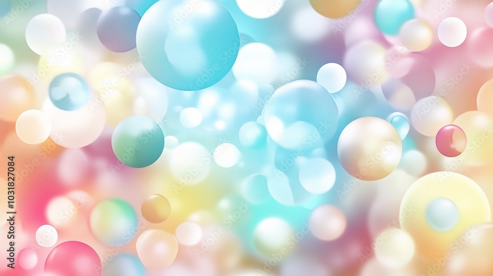 Colorful Abstract Background with Soft Bubbles Colorful Abstract Background with Soft Bubbles
