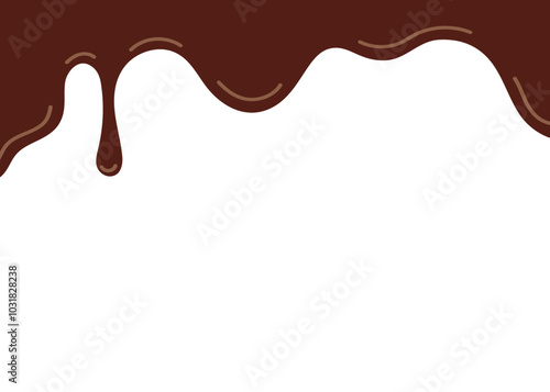 とろけるチョコのフレーム素材イラスト