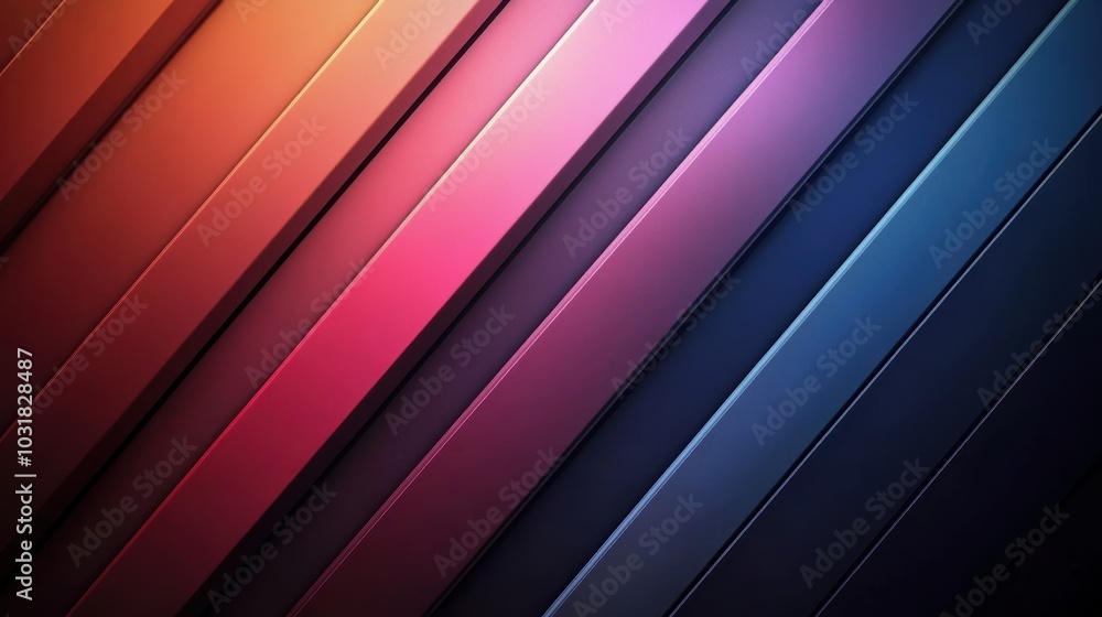 Obraz premium Diagonal Lines in Gradient, a series of uniform lines creating a visually soothing gradient effect, enhancing depth and motion in design.