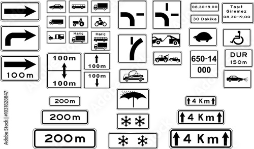 (PL-GROUP) Panels, Road signs in Turkey, Vienna Convention on Road Signs and Signals