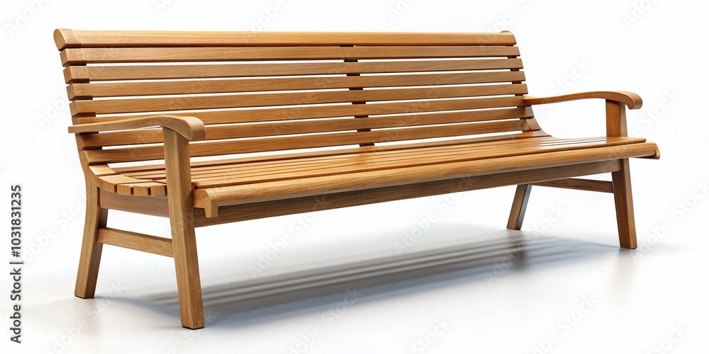 Wooden Park Bench Isolated on White Background for Home Decor and Outdoor Furniture Needs Wooden Park Bench Isolated on White Background for Home Decor and Outdoor Furniture Needs