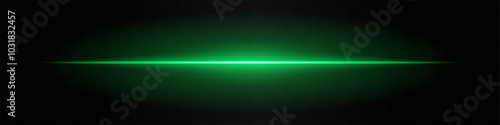 Green light beam. A sharp horizontal purple beam with a bright center, fading into darkness on both sides. Ideal for sci-fi designs, light transitions, or futuristic effects.