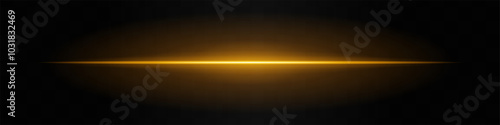 Golden light beam. A sharp horizontal purple beam with a bright center, fading into darkness on both sides. Ideal for sci-fi designs, light transitions, or futuristic effects.