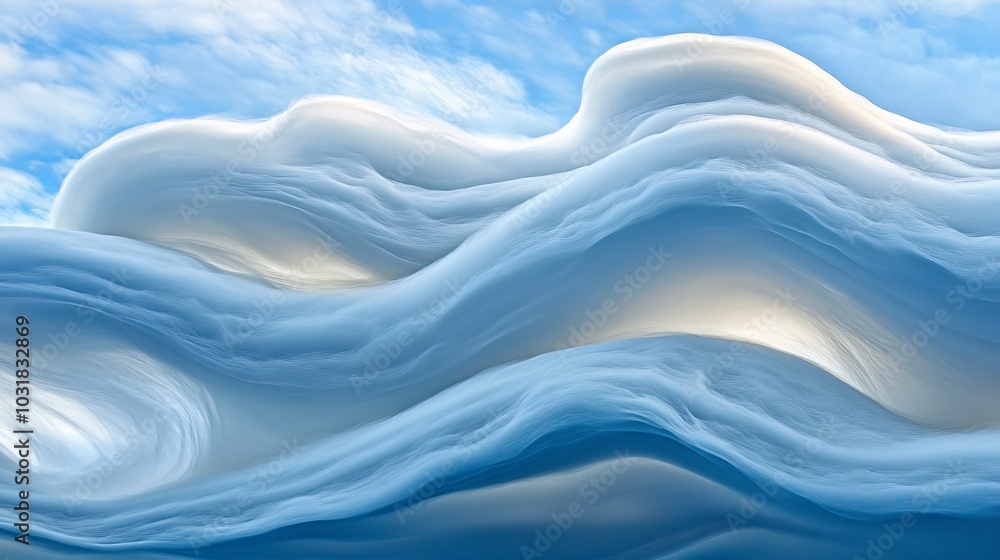 Obraz premium Ethereal Cloud-Like Formations in the Sky