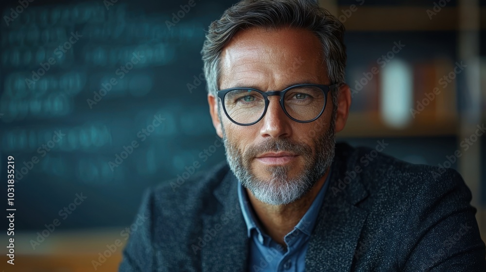 mature man with gray hair and glasses, looking directly at the camera with a focused expression, exuding wisdom and professionalism in a modern setting mature man with gray hair and glasses, looking directly at the camera with a focused expression, exuding wisdom and professionalism in a modern setting