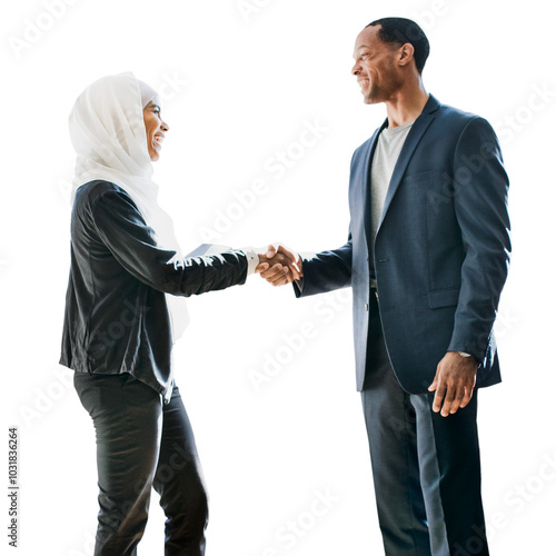 Business handshake png sticker, transparent background photo