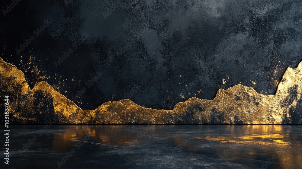 An elegant background with rich gold accents on a deep, velvety black backdrop, creating a mesmerizing and refined visual An elegant background with rich gold accents on a deep, velvety black backdrop, creating a mesmerizing and refined visual