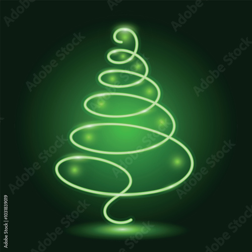 Neon Christmas tree