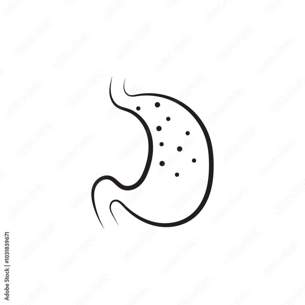 Fototapeta premium Stomach care icon designs concept vector illustration