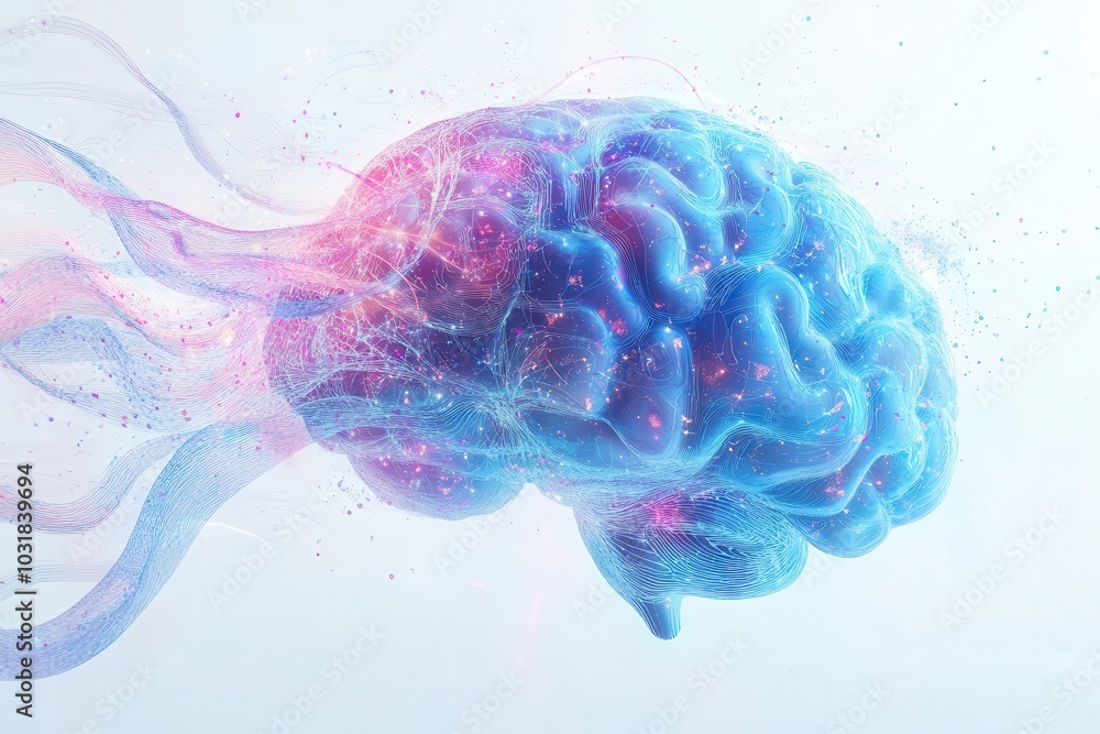 Futuristic digital representation of a human brain with glowing neural connections, symbolizing innovation and technology. Futuristic digital representation of a human brain with glowing neural connections, symbolizing innovation and technology.