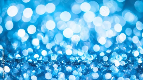 Wallpaper Mural Sparkling Blue Bokeh Lights Abstract Background Torontodigital.ca