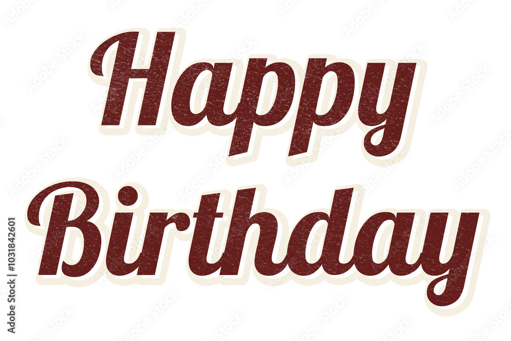 Happy birthday word Sunday typography design element Happy birthday word Sunday typography design element