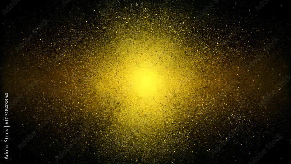 Fototapeta premium A grainy background featuring a luminous yellow and black color gradient.