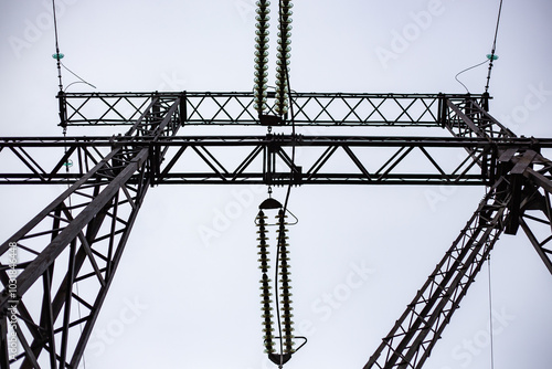 Power line 220 kilovolt, Nizhny Tagil, Naked Stone. photo