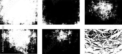 Vektor Hintergrund Set Design Elemente mit Grunge Texturen und Muster - Ebenen Templates - Folie und Papier - Wände und Oberflächen - Abstrakt