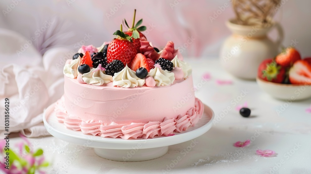 Photography of a close-up of a plate with a slice of birthday cake, adorned with sprinkles and a small birthday candle, set on a decorated table with other party treats for the birthday celebration Photography of a close-up of a plate with a slice of birthday cake, adorned with sprinkles and a small birthday candle, set on a decorated table with other party treats for the birthday celebration