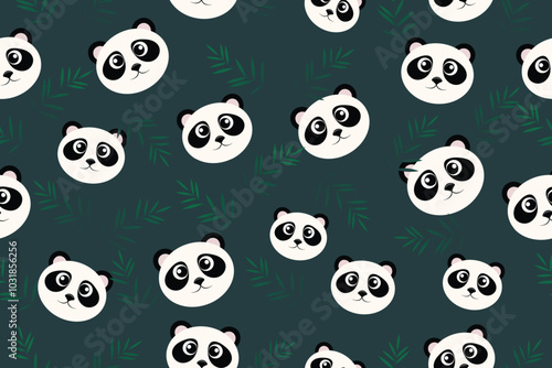 panda seamless pattern