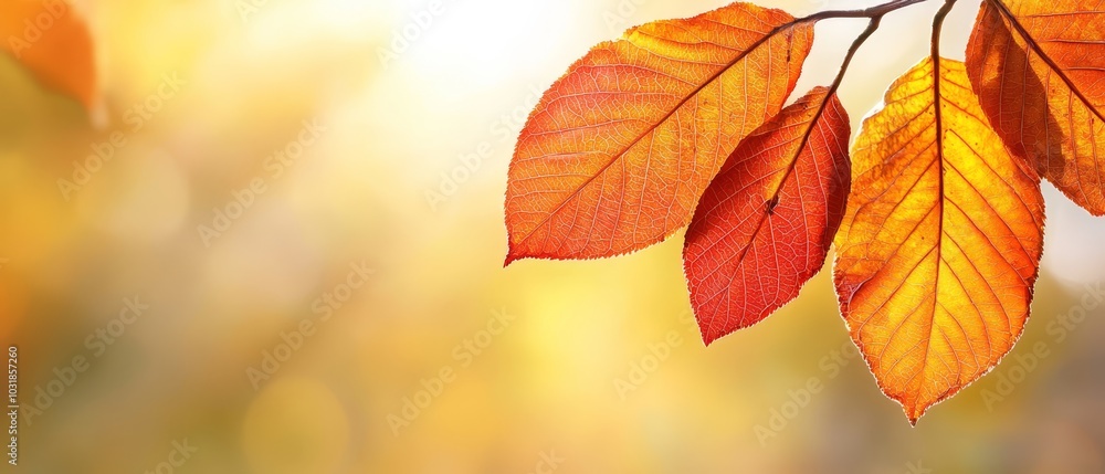 A tight shot of a branch, adorned with leaves in the front, and a hazy backdrop of foliage A tight shot of a branch, adorned with leaves in the front, and a hazy backdrop of foliage