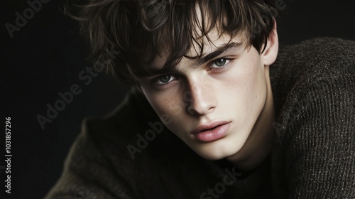 Close-up Portrait of a Young Man.