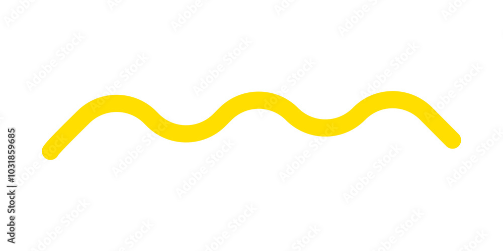Yellow line png sticker, squiggly, transparent background Yellow line png sticker, squiggly, transparent background