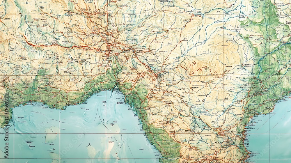 Detailed road map of Thailand with highways and key cities labeled ...