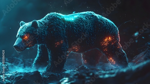 Genetically Enhanced Arctic Bear Thriving in Alien like Hostile Environment photo