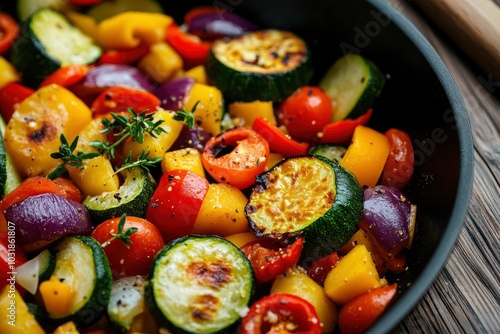 Vegetables for the sauce to pasta fried in a pan - generative ai