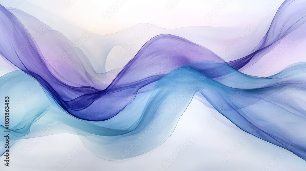 Ethereal Waves of Tranquility: A Serene Abstract Landscape Ethereal Waves of Tranquility: A Serene Abstract Landscape