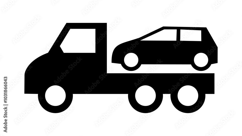 Fototapeta premium auto pomoc drogowa - holowanie samochodu ikona