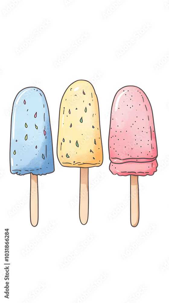 Playful Ice Cream Gift Illustration, whimsical designs of ice cream cones and popsicles, vibrant colors, perfect for celebrations and treats Playful Ice Cream Gift Illustration, whimsical designs of ice cream cones and popsicles, vibrant colors, perfect for celebrations and treats