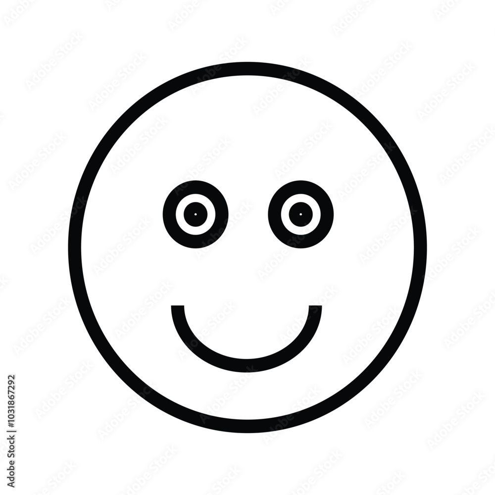 Smile Icon in trendy flat style isolated on white background. Smile Icon in trendy flat style isolated on white background.