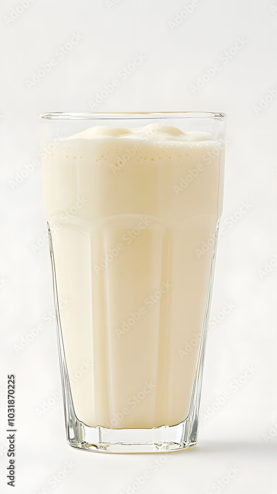 Vanilla Smoothie Delight, a tall glass brimming with creamy white vanilla smoothie set against a clean white background, refreshing indulgence Vanilla Smoothie Delight, a tall glass brimming with creamy white vanilla smoothie set against a clean white background, refreshing indulgence