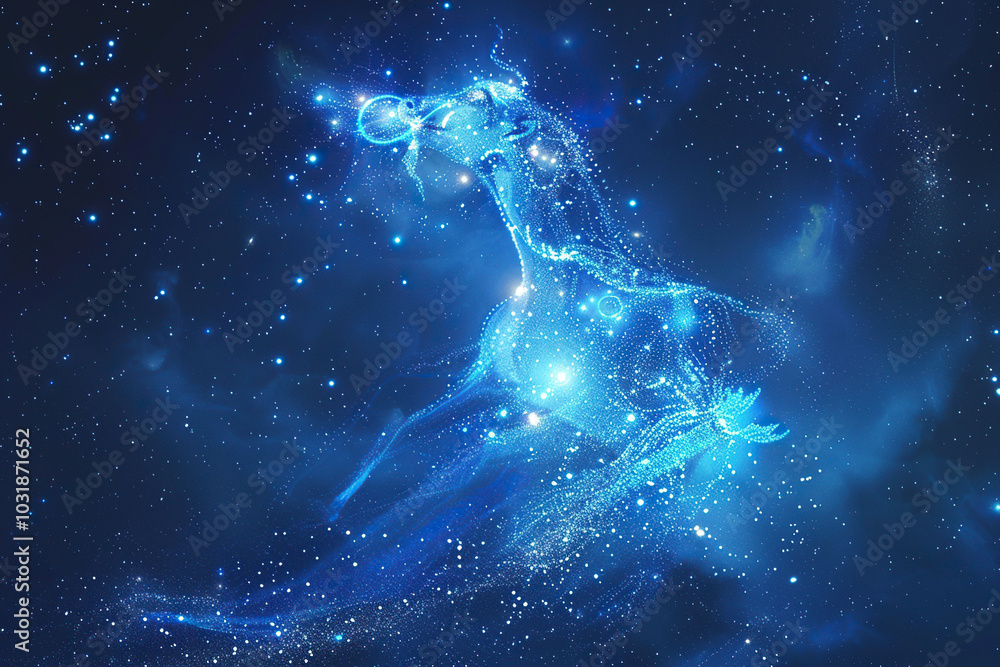 Astrological composition with empty starry sky for zodiac sign symbol Astrological composition with empty starry sky for zodiac sign symbol