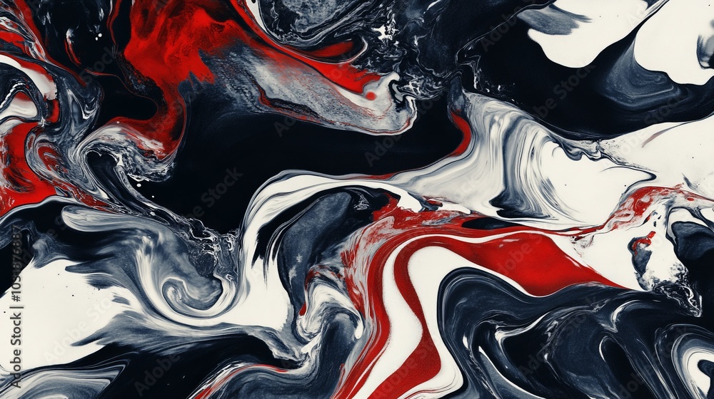 Obraz premium Swirling Crimson Chaos: An Abstract Masterpiece