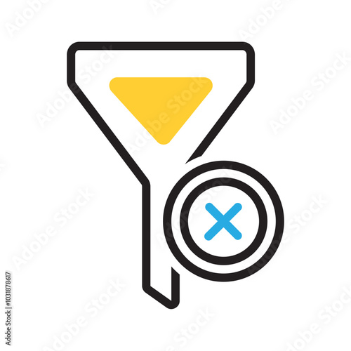 Vector multi color icon for Clear filter