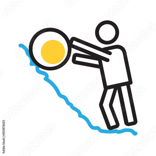Vector multi color icon for Difficulty
