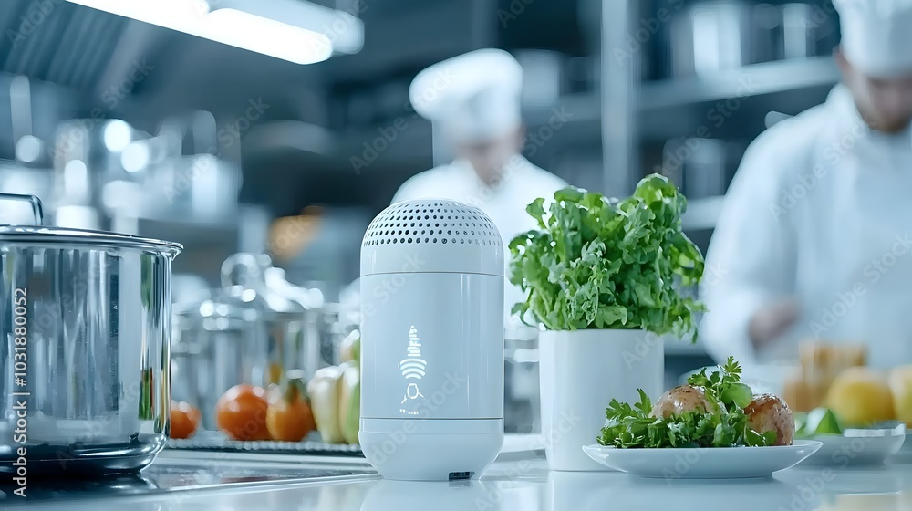 Advanced Iot Gas Leak Detection Sensors Installed In A Commercial