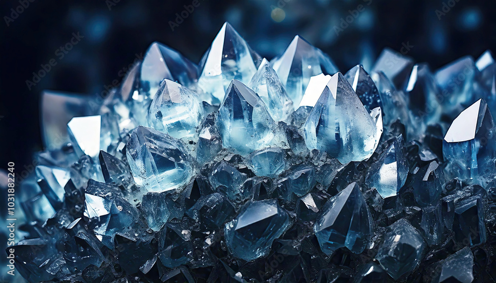 Blue crystal background Blue crystal background