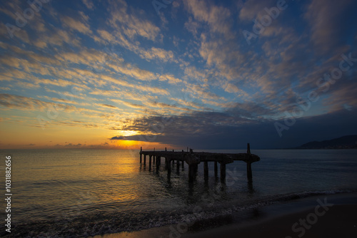 Sunrise at the Old Pier. Ünye, Ordu, Türkiye