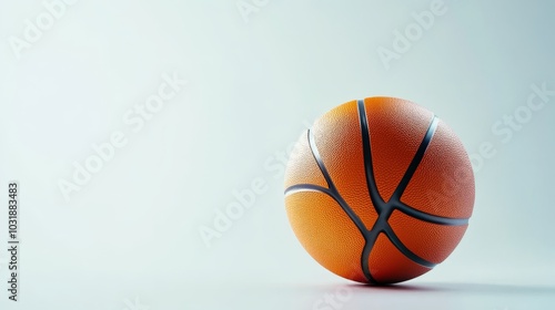 Isolated basketball for sports and fitness, perfect for showcasing athleticism, teamwork, and competition. photo