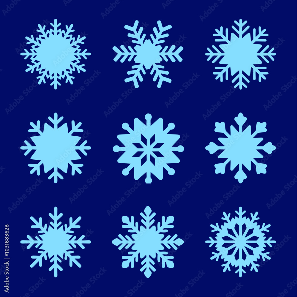 Set of Snowflakes Christmas design vector. Snowflakes icons. White Snowflake. Snowflakes template. Snow winter. Snowflakes icons. Snowflake vector icon Set of Snowflakes Christmas design vector. Snowflakes icons. White Snowflake. Snowflakes template. Snow winter. Snowflakes icons. Snowflake vector icon