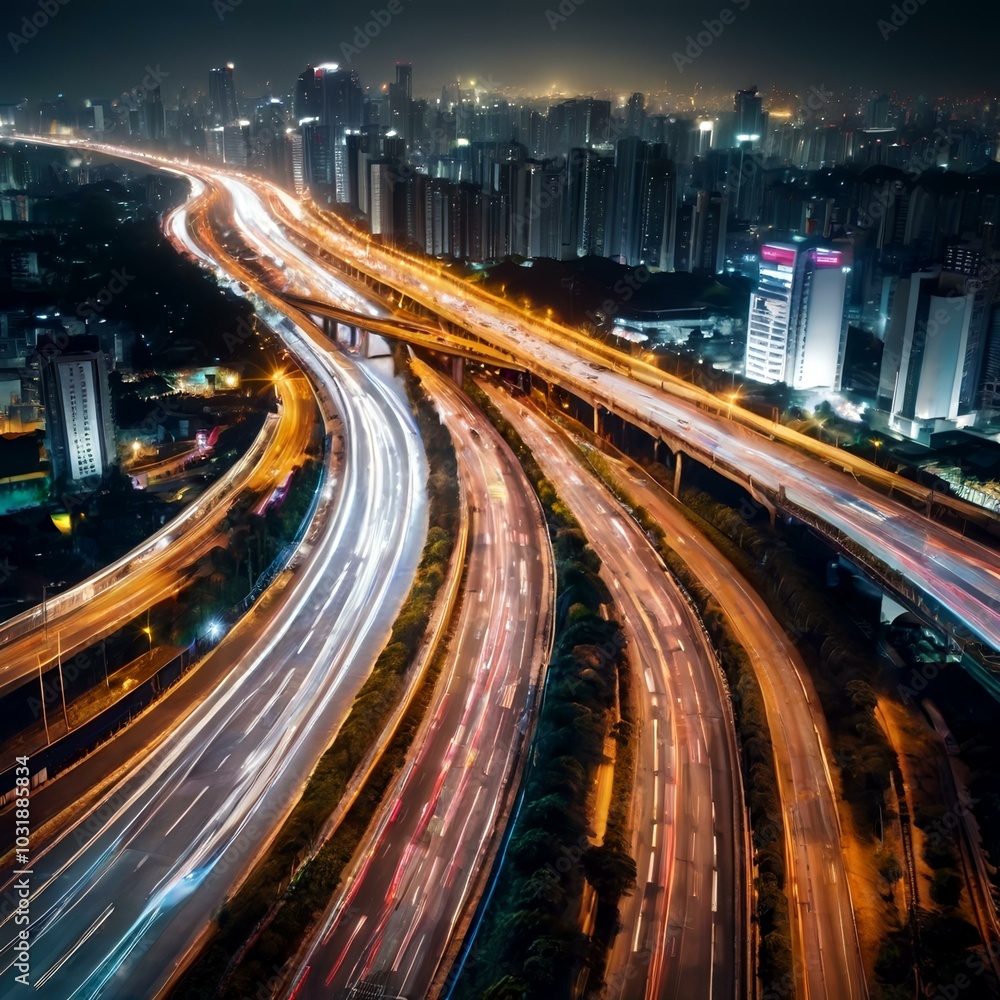 Fototapeta premium traffic at night