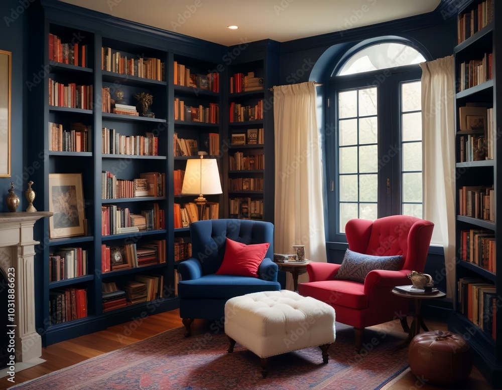 living room with books living room with books