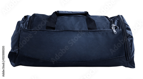 Png blue duffle bag mockup unisex accessory