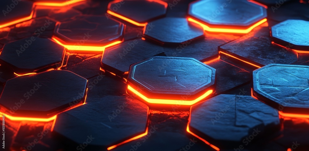 Obraz premium Conceptual illustrations of futuristic digital elements on zoom warp directions.