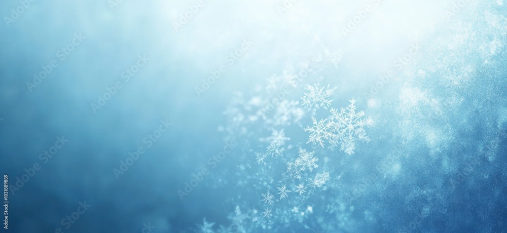 Winter Frosty Paradise with Delicate Snowflake Accents Winter Frosty Paradise with Delicate Snowflake Accents