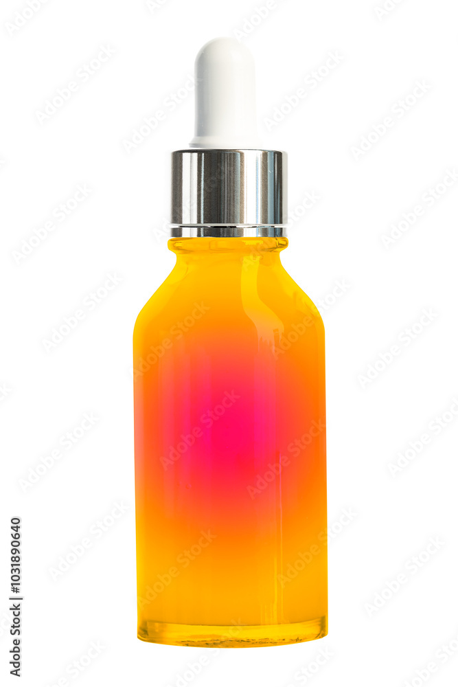 PNG dropper bottle orange product packaging for beauty and skincare PNG dropper bottle orange product packaging for beauty and skincare